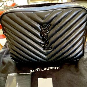 Saint Laurent black Lou camera bag black on black